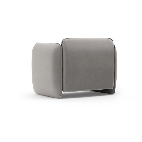 Tumši pelēks samta atpūtas krēsls Georgia – Micadoni -image-3