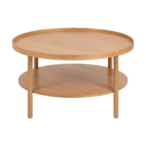 Dabīga toņa apaļš žurnālgaldiņš ar ozolkoka imitāciju ø 80 cm Banbury – Actona-image-4