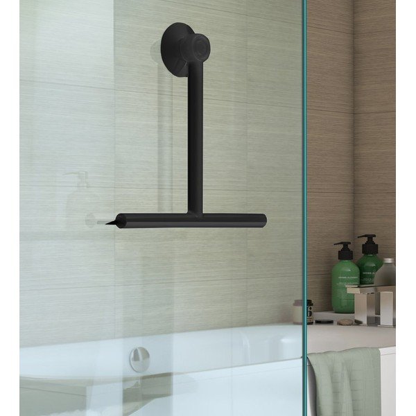 Melna logu birste ar turētāju 22 cm Gedy Gummy – Sapho-image-1