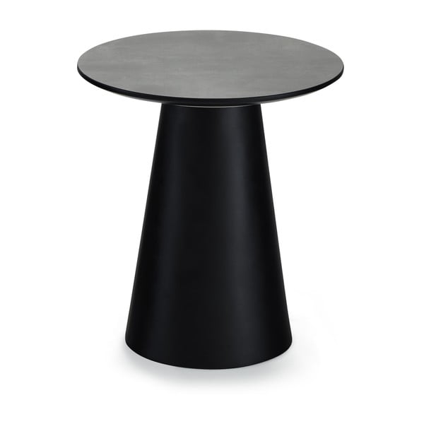 Melns/tumši pelēks žurnālgaldiņš ar marmora imitācijas galda virsmu ø 45 cm Tango – Furnhouse