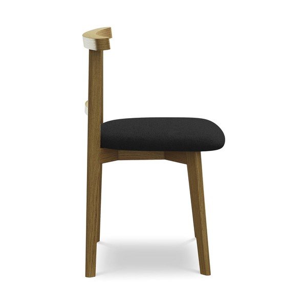 Melns masīvkoka pusdienu krēsls Ohelo – Makamii-image-2