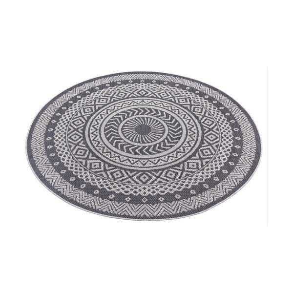 Pelēks āra paklājs Ragami Round, ø 160 cm-image-2