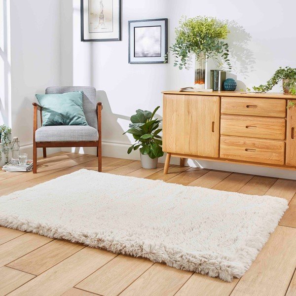Krēmkrāsas paklājs 80x150 cm Super Teddy – Think Rugs-image-2