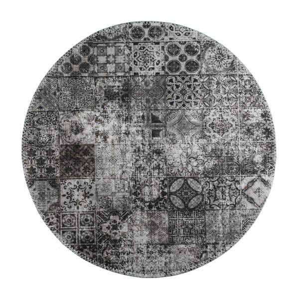 Pelēks mazgājams apaļš paklājs ø 80 cm – Vitaus