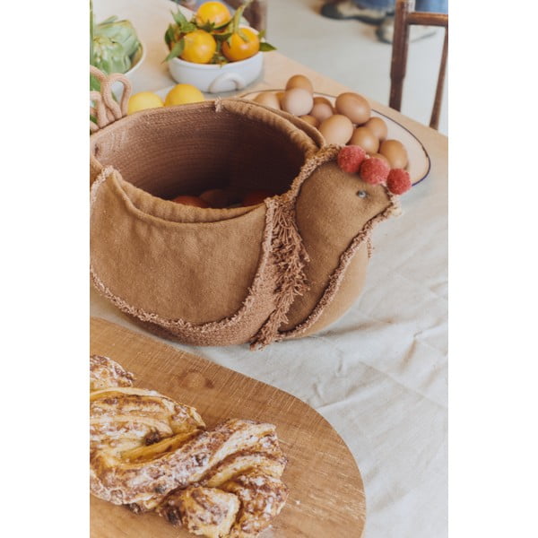 Brūns tekstila bērnu rotaļlietu grozs 48x32x29 cm Chicken Toffee – Lorena Canals-image-2