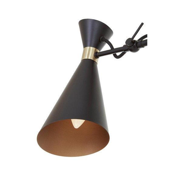 Melna/zelta krāsas metāla piekaramā lampa ar metāla abažūru Linox – Premier Housewares-image-4