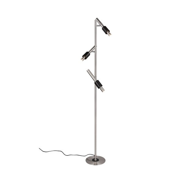 Melna/sudraba krāsas LED stāvlampa (augstums 150 cm) Ikaris – Trio Select-image-1