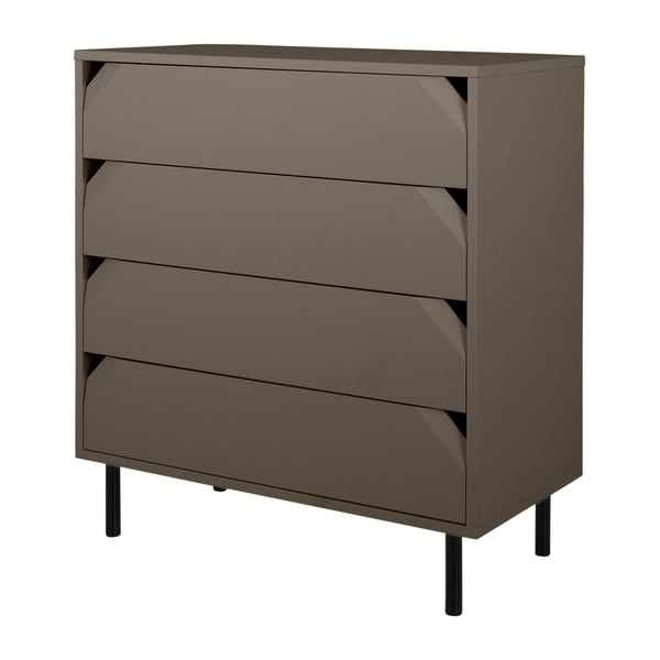 Tumši pelēka augsta kumode 90x96 cm Corner – Tenzo-image-1