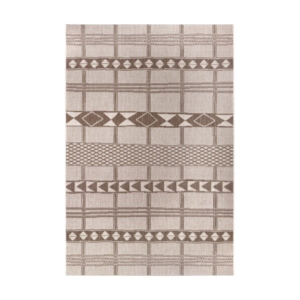 Brūni bēšs āra paklājs Ragami Madrid, 80 x 150 cm