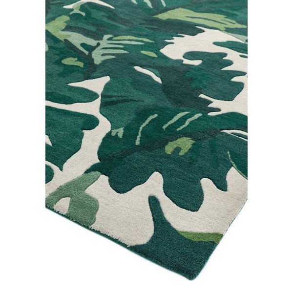Tumši zaļš ar rokām darināts vilnas paklājs 120x170 cm Matrix – Asiatic Carpets-image-3