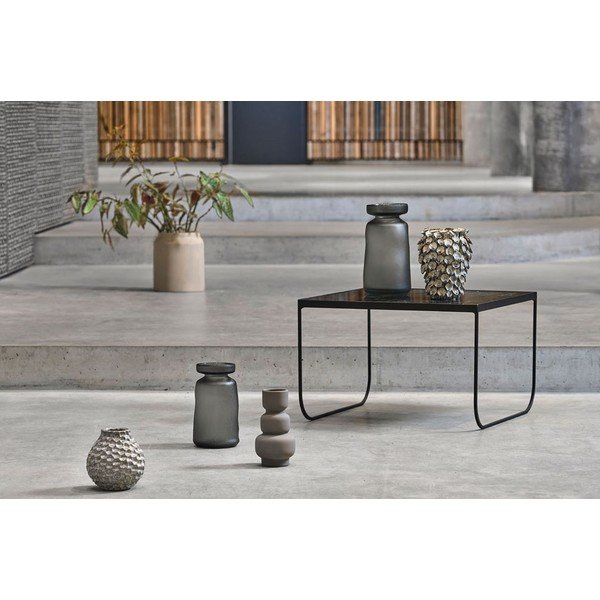 Melns žurnālgaldiņš ar marmora imitācijas galda virsmu 60x60 cm Gorm – Villa Collection-image-2