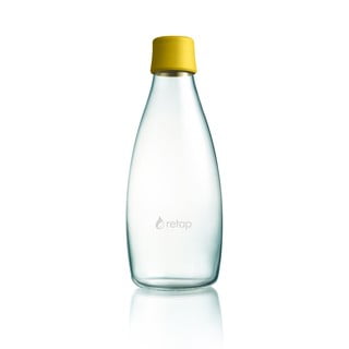 Tumši dzeltena stikla pudele ar mūža garantiju ReTap, 800 ml