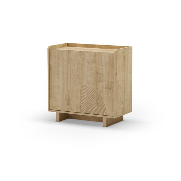 Dabīga toņa skapītis ar ozolkoka imitāciju 80x80x40 cm Daira – Marckeric-image-3