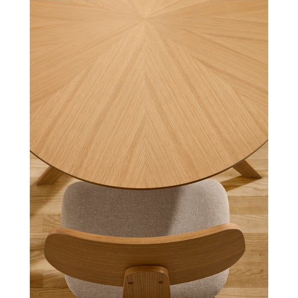 Ēdamgalds ar ozolkoka imitācijas galda virsmu 110x180 cm Naanim – Kave Home-image-2