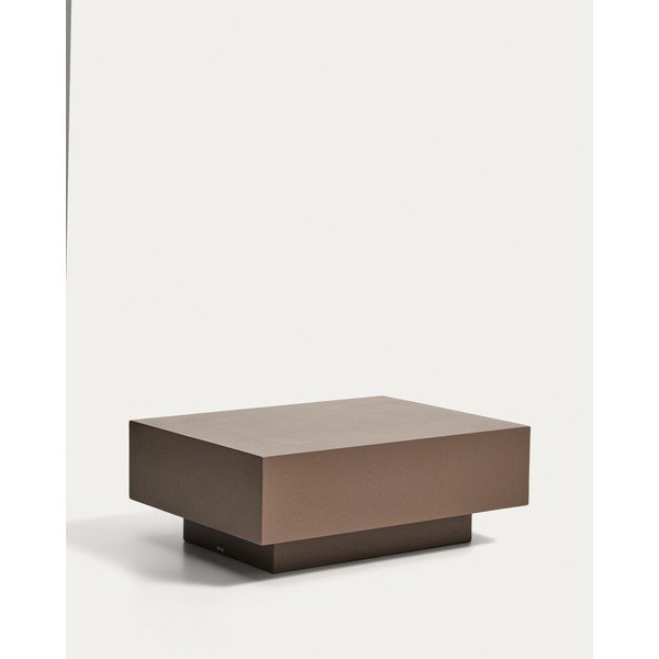 Betona dārza kafijas galdiņš 60x80 cm Rustella – Kave Home-image-4
