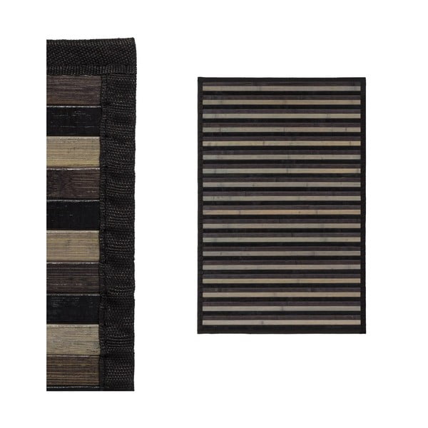 Pelēks bambusa paklājs 60x90 cm – Casa Selección-image-2