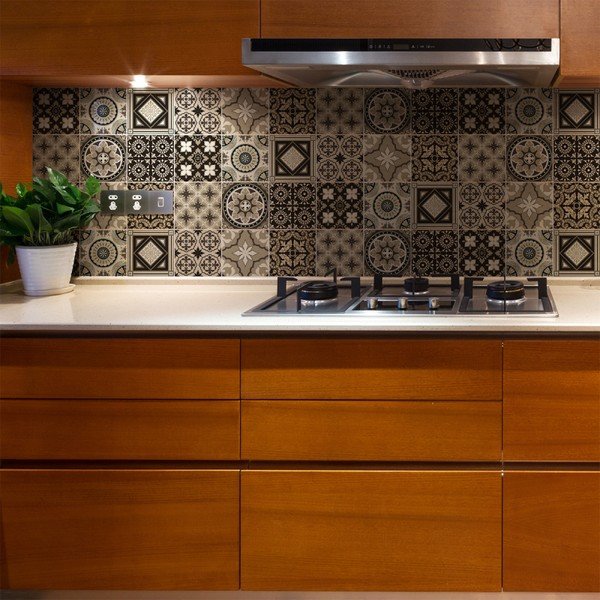9 sienu uzlīmju komplekts Ambiance Wall Decal Tiles Azulejos Pompei, 20 x 20 cm-image-3