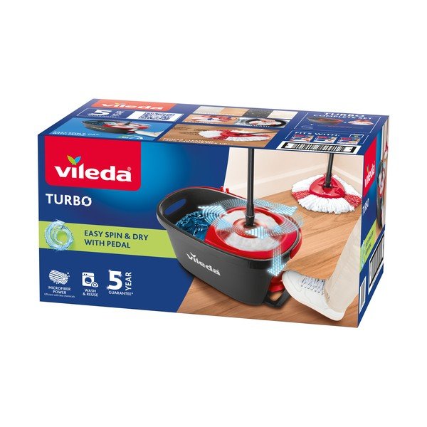 Grīdas mazgāšanas spaiņa un mopa komplekts Vileda Turbo-image-3