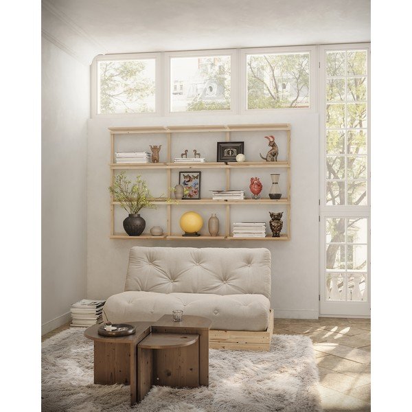 Krēmkrāsas salokāms dīvāns 145 cm Flip – Karup Design-image-1