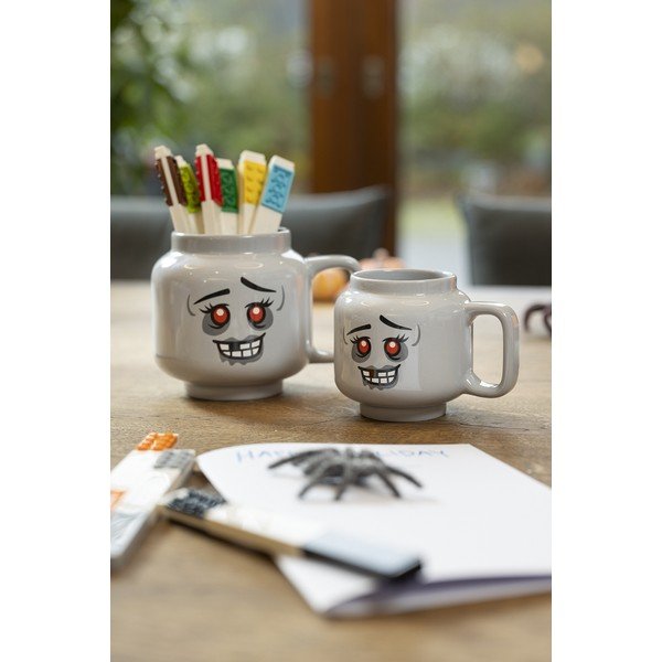 Pelēka keramikas bērnu krūze latte kafijai 255 ml Zombie – LEGO®-image-2
