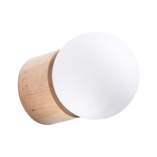 Balta/dabīga toņa sienas lampa ø 12 cm Surtur – Sollux