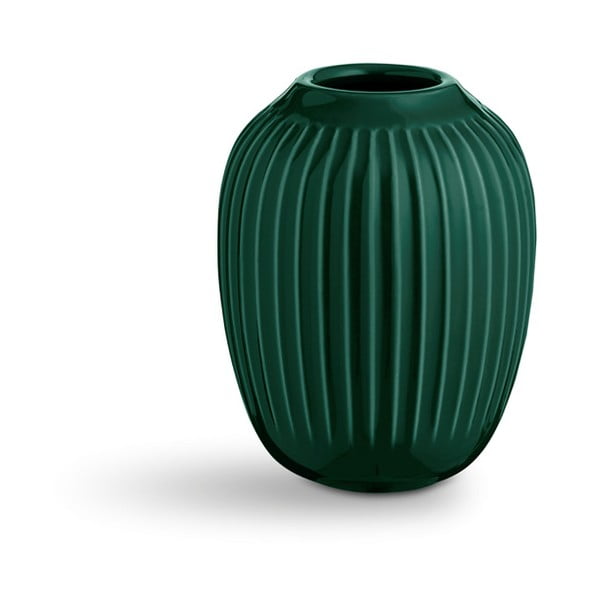 Zaļa keramikas vāze Kähler Design Hammershoi, augstums 10 cm