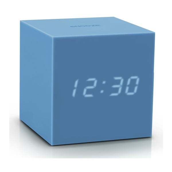 Gaiši zils LED modinātājs Gingko Gravity Cube-image-2