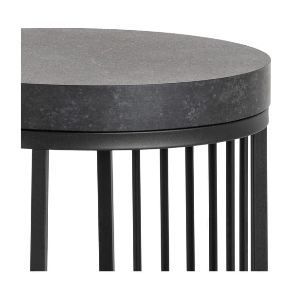 Melns naktsskapītis ar marmora imitācijas galda virsmu Strington – Actona-image-4