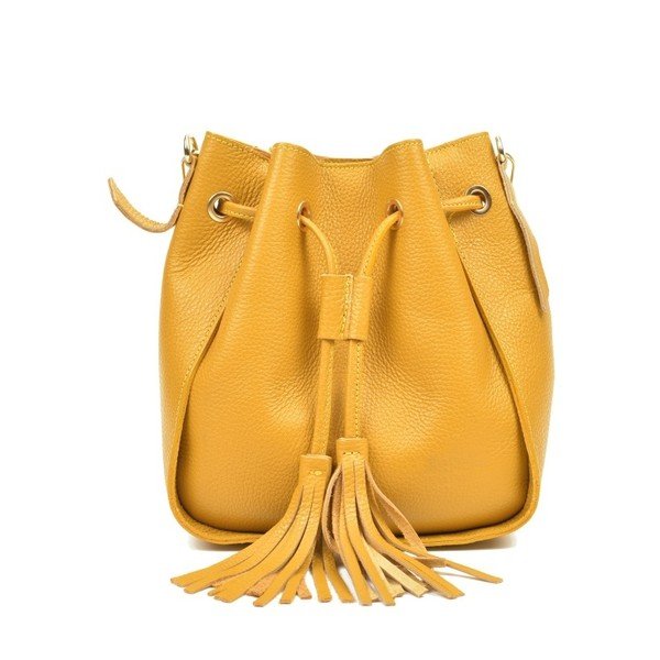 Dzeltena ādas somiņa Carla Ferreri Jessie-image-1