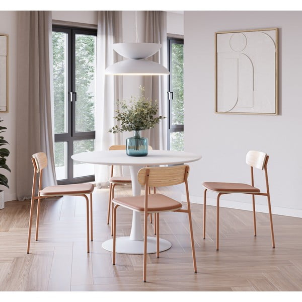 Sarkani/dabīga toņa pusdienu krēsli (2 gab.) Adriana – Marckeric-image-1