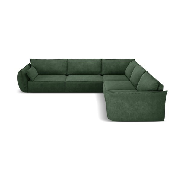 Tumši zaļš stūra dīvāns (maināms stūris) Vanda – Mazzini Sofas