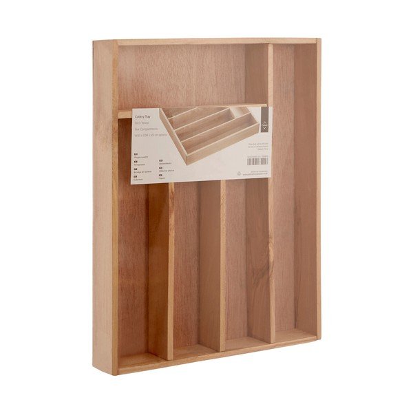 Dabīga toņa koka galda piederumu organizators 30 x 38 cm – Premier Housewares-image-4