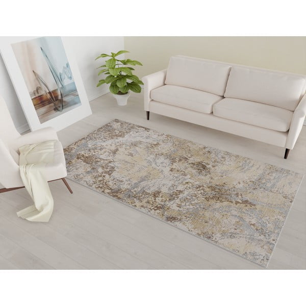 Gaiši zils/gaiši brūns mazgājams paklājs 50x80 cm Sandstorm – Vitaus-image-1