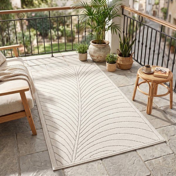 Krēmkrāsas iekštelpu un āra celiņa paklājs 80x250 cm Nova 1204 – Ayyildiz Carpets-image-1