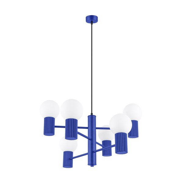 Zila piekaramā lampa ar stikla abažūru Orbital – Sollux