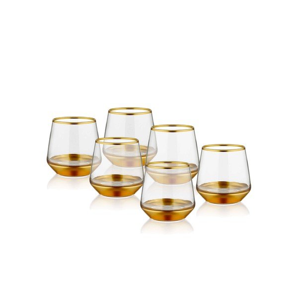 6 glāžu komplekts Mia Glam Gold, 257 ml-image-1