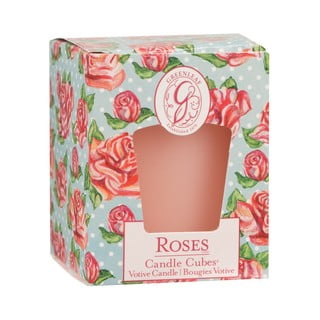 Rožu aromāta svece Greenleaf Roses, degšanas laiks 15 stundas