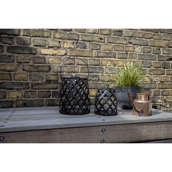 Melna LED laterna Star Trading Calabria, augstums 28 cm-image-3