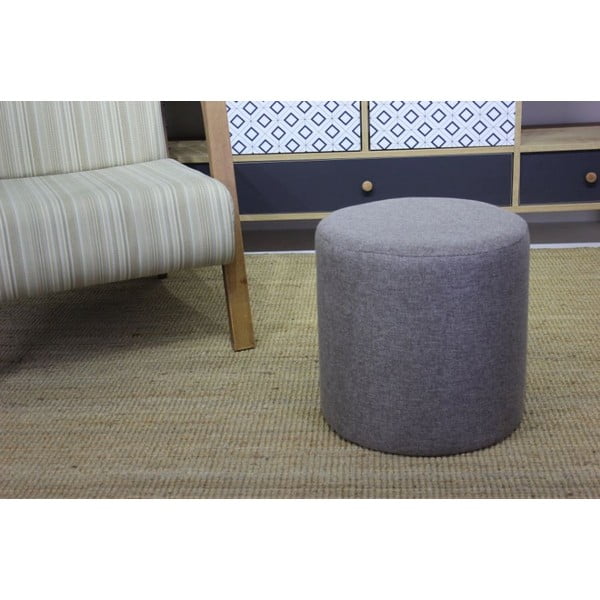 Pelēks pufs Silindir – Balcab Home-image-1