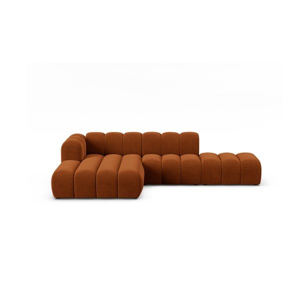 Oranžs stūra dīvāns (ar kreiso stūri) Lupine – Micadoni Home