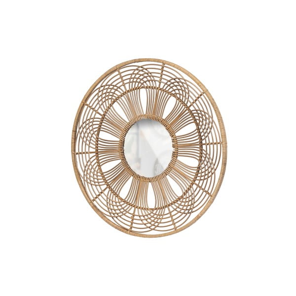 Sienas spogulis ar bambusa rāmi ø 76 cm Obi – WOOOD-image-3