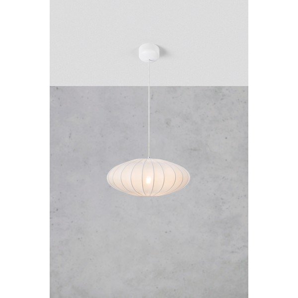 Balta piekaramā lampa ø 50 cm Solia – Markslöjd-image-3