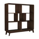 Grāmatu plaukts ar riekstkoka imitāciju 122x126 cm Cassie – Støraa