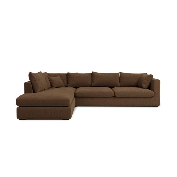 Brūns stūra dīvāns (kreisais stūris) Comfy – Scandic