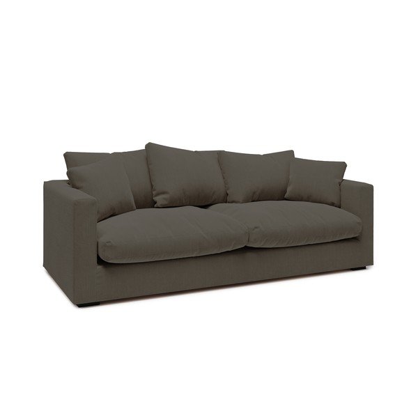 Tumši pelēks velveta dīvāns 220 cm Comfy – Scandic-image-1