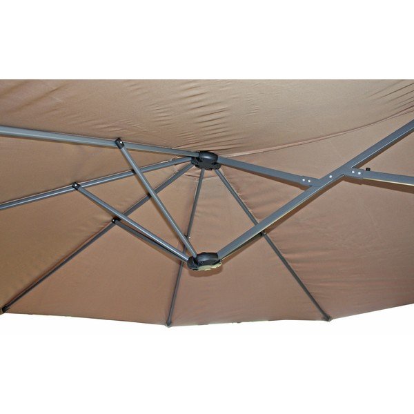 Pelēks saulessargs 265x460 cm – Garden Pleasure-image-4