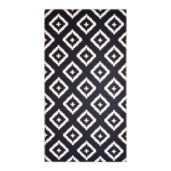 Melnbalts paklājs Vitaus Geo Winston, 50 x 80 cm