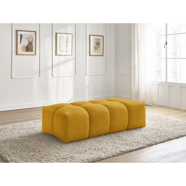 Sinepju dzeltens kāju soliņš no šenila auduma Everest – Bobochic Paris-image-1