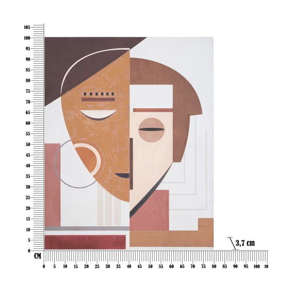 Ar rokām gleznota glezna 80x100 cm Ethnic Face – Mauro Ferretti-image-4