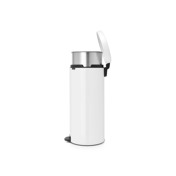 Balta tērauda atkritumu tvertne ar pedāli 30 l NewIcon – Brabantia-image-1
